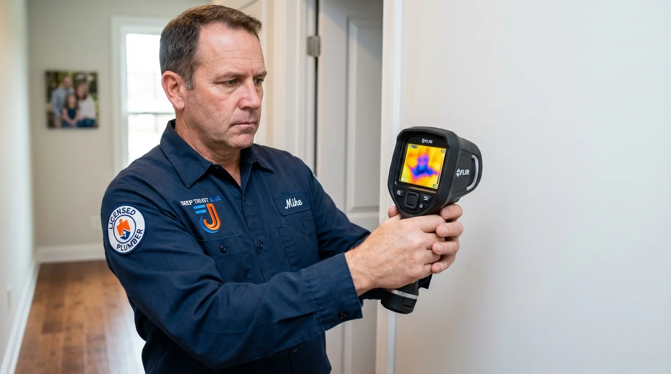 Thermal imaging leak detection by Johns Plumbing LLC in Queen City
